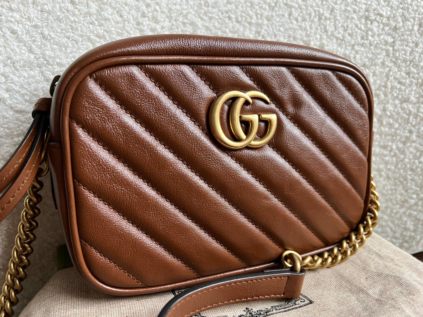 Gucci GG Brown Marmont Mini Shoulder Bag (RRP £1,360)