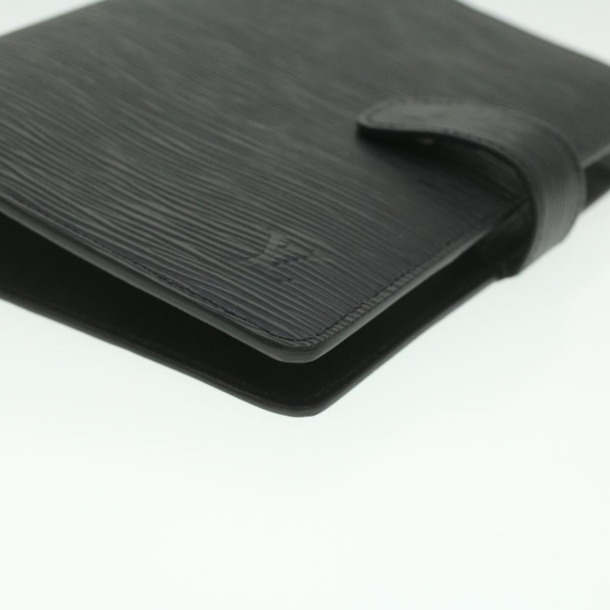 Louis Vuitton Black Leather Agenda cover wallet accessories