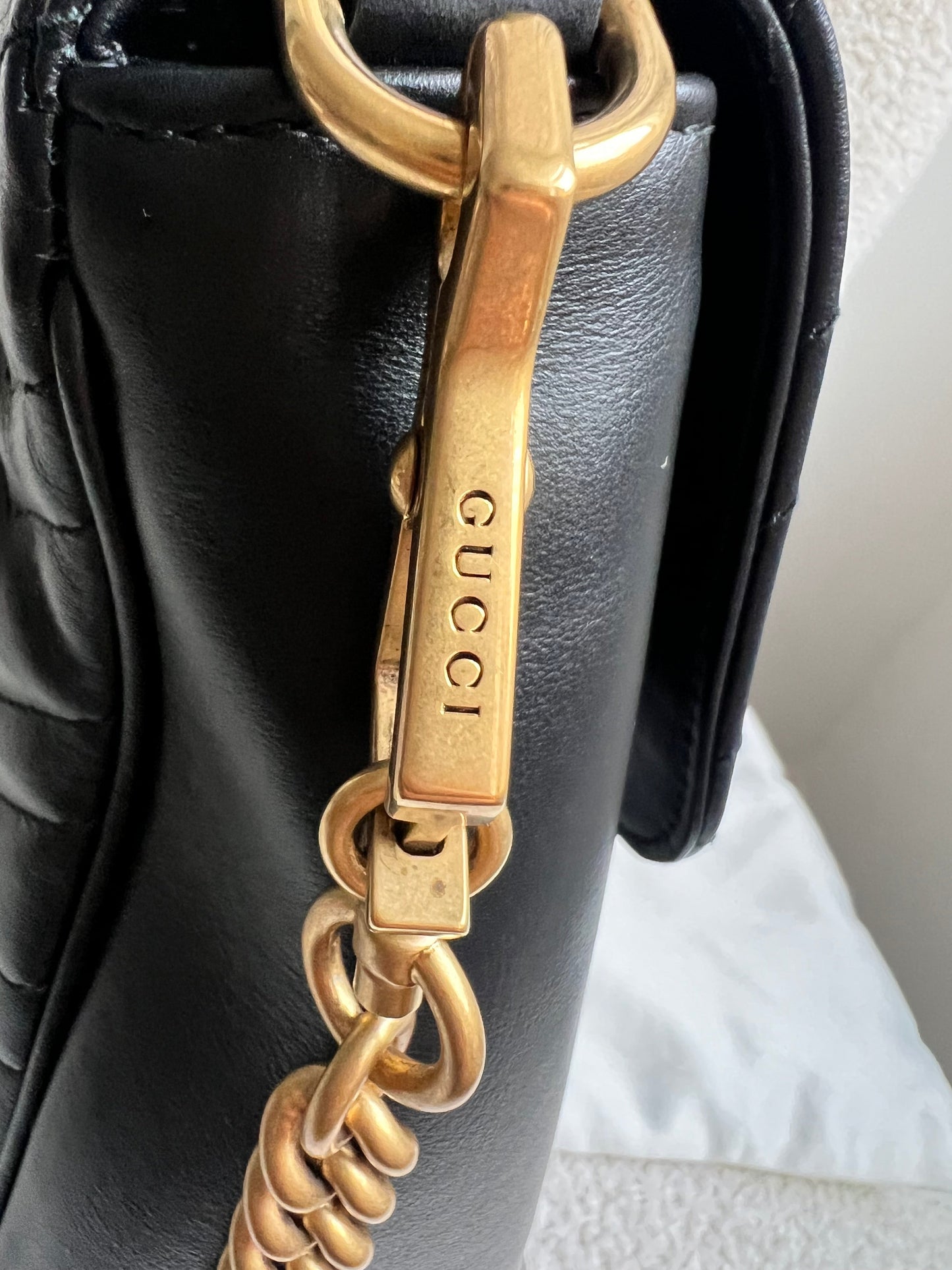 Gucci GG Black Marmont Medium Top Handle Bag (RRP £2290)