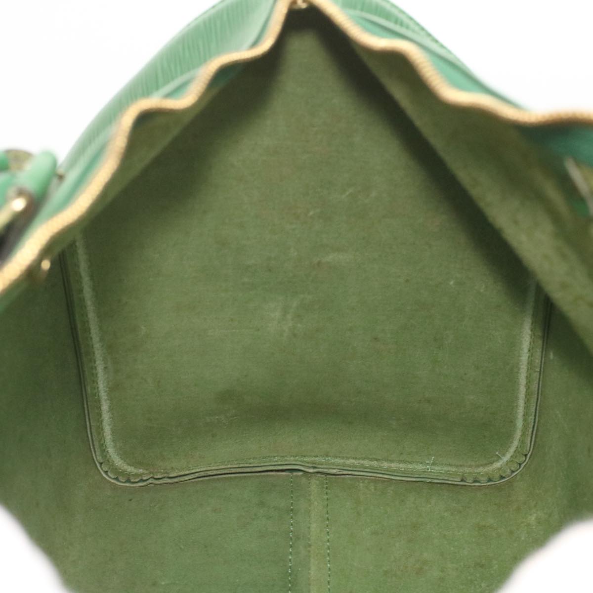 Louis Vuitton Green Leather Keepall 45 travel bag
