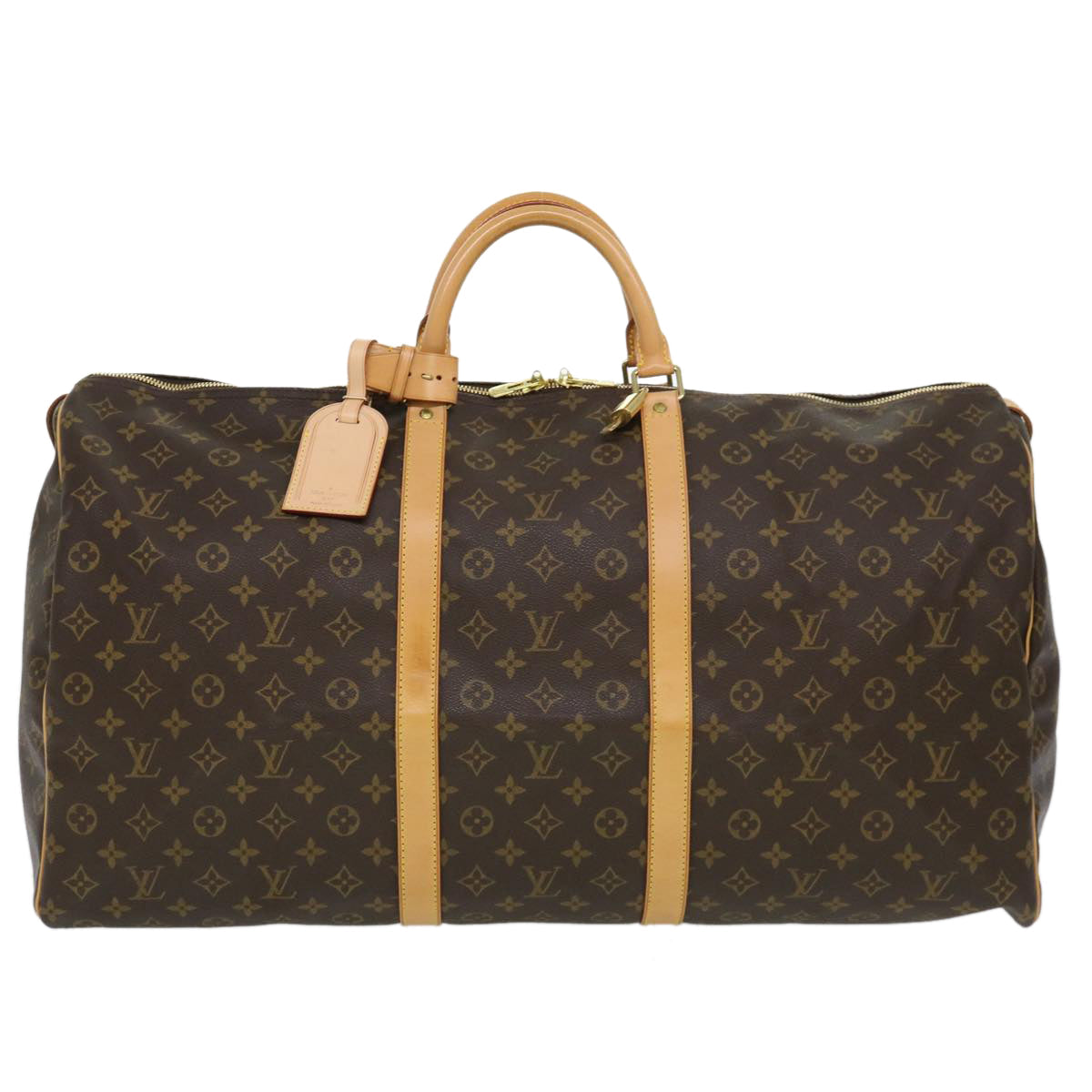 Louis Vuitton Brown Canvas Keepall 60 travel bag