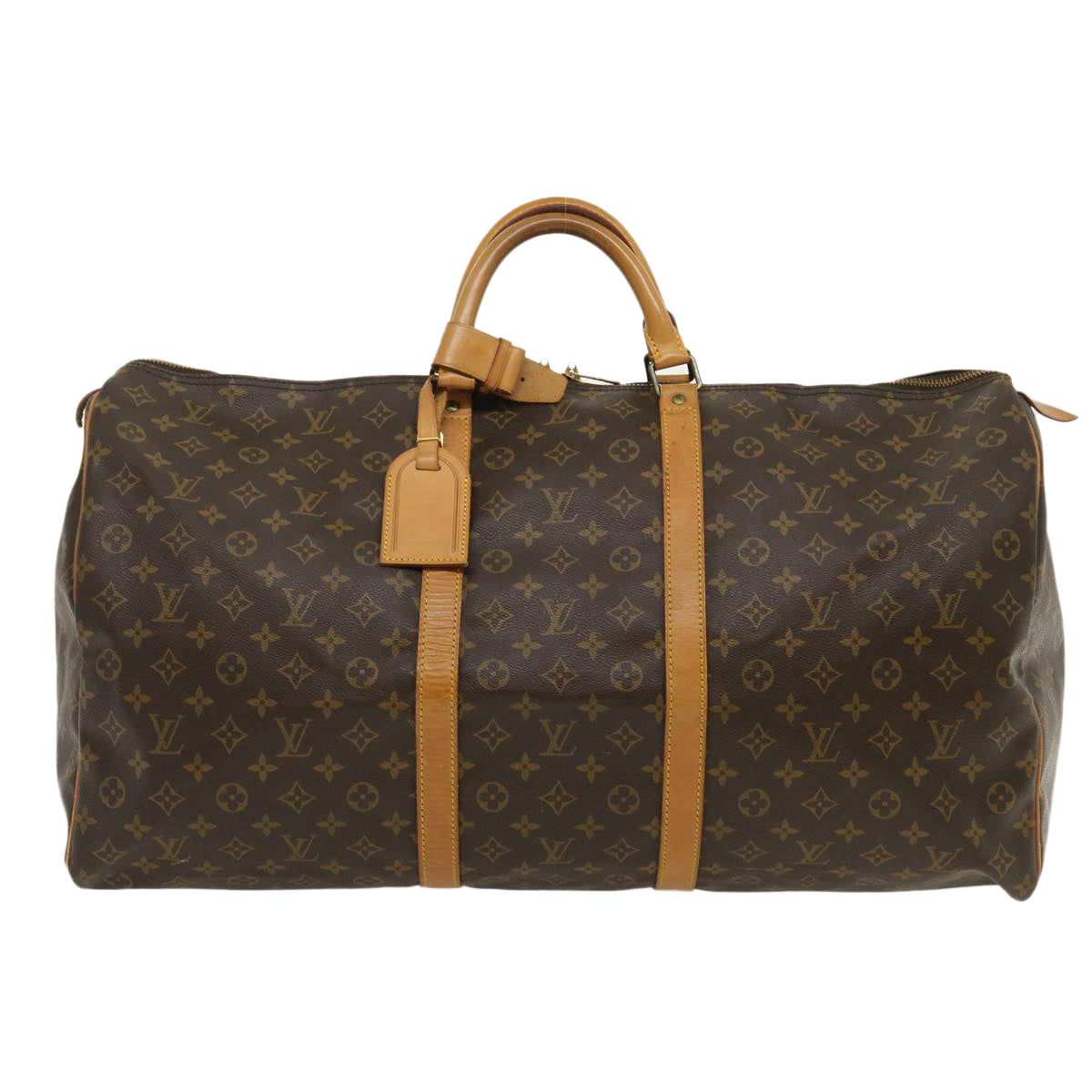 Louis Vuitton Brown Canvas Keepall 60 travel bag