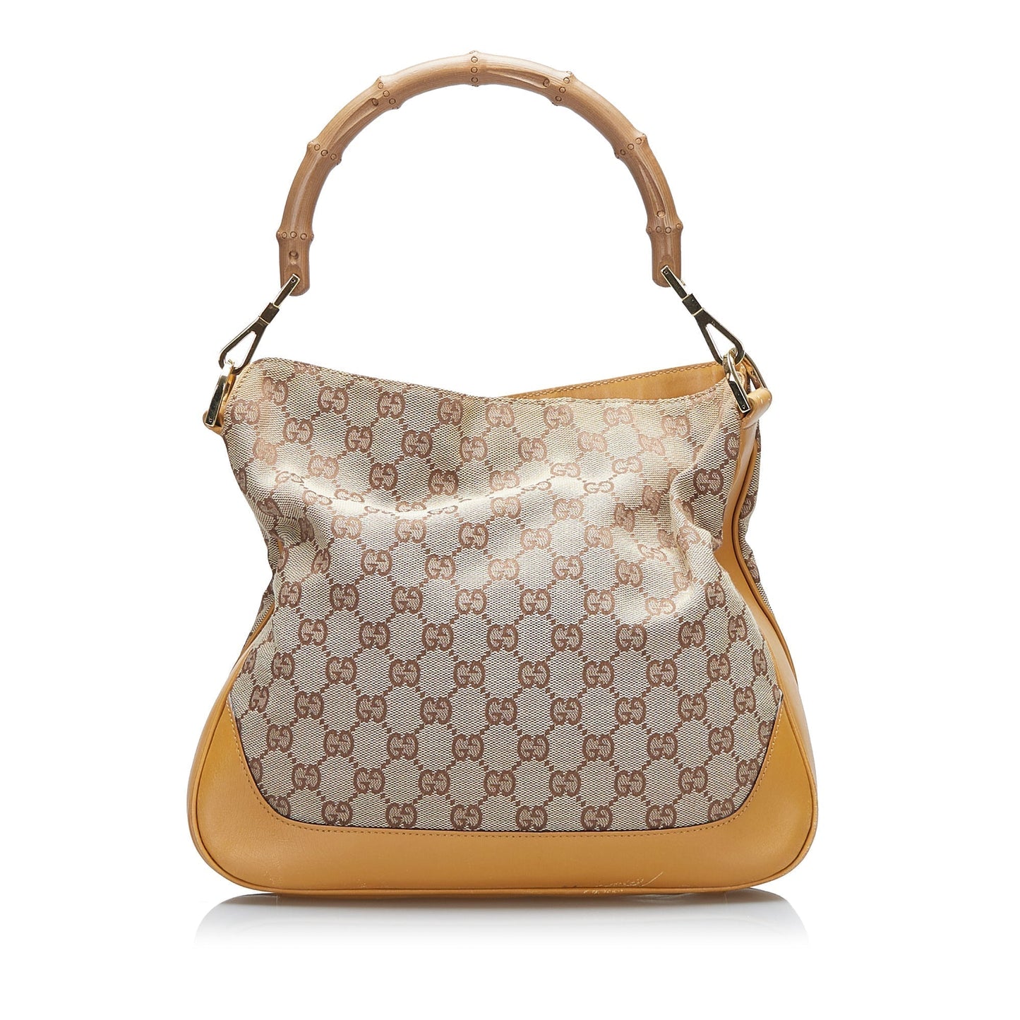 Gucci Bamboo GG Canvas Web Satchel