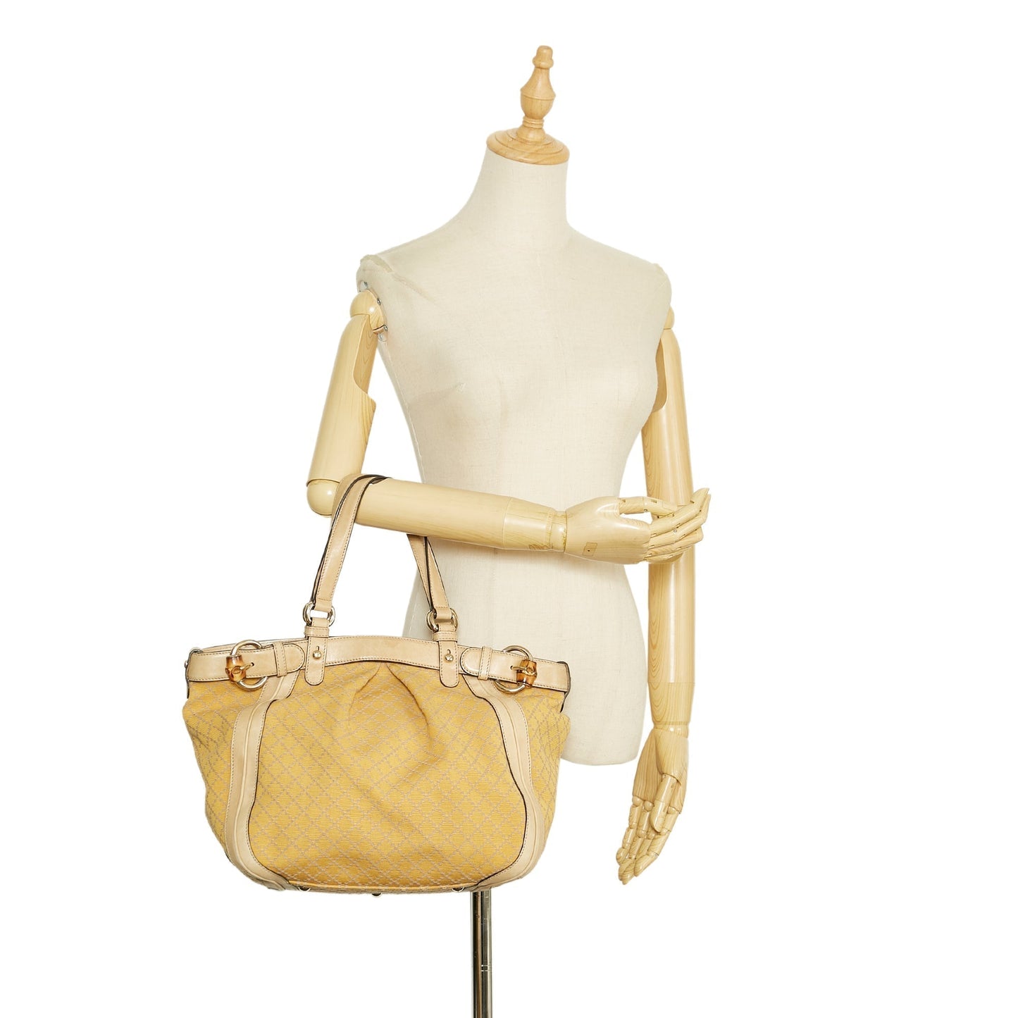 Gucci Diamante Bamboo Handbag