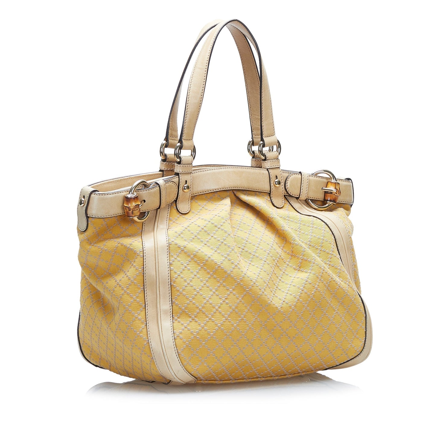 Gucci Diamante Bamboo Handbag