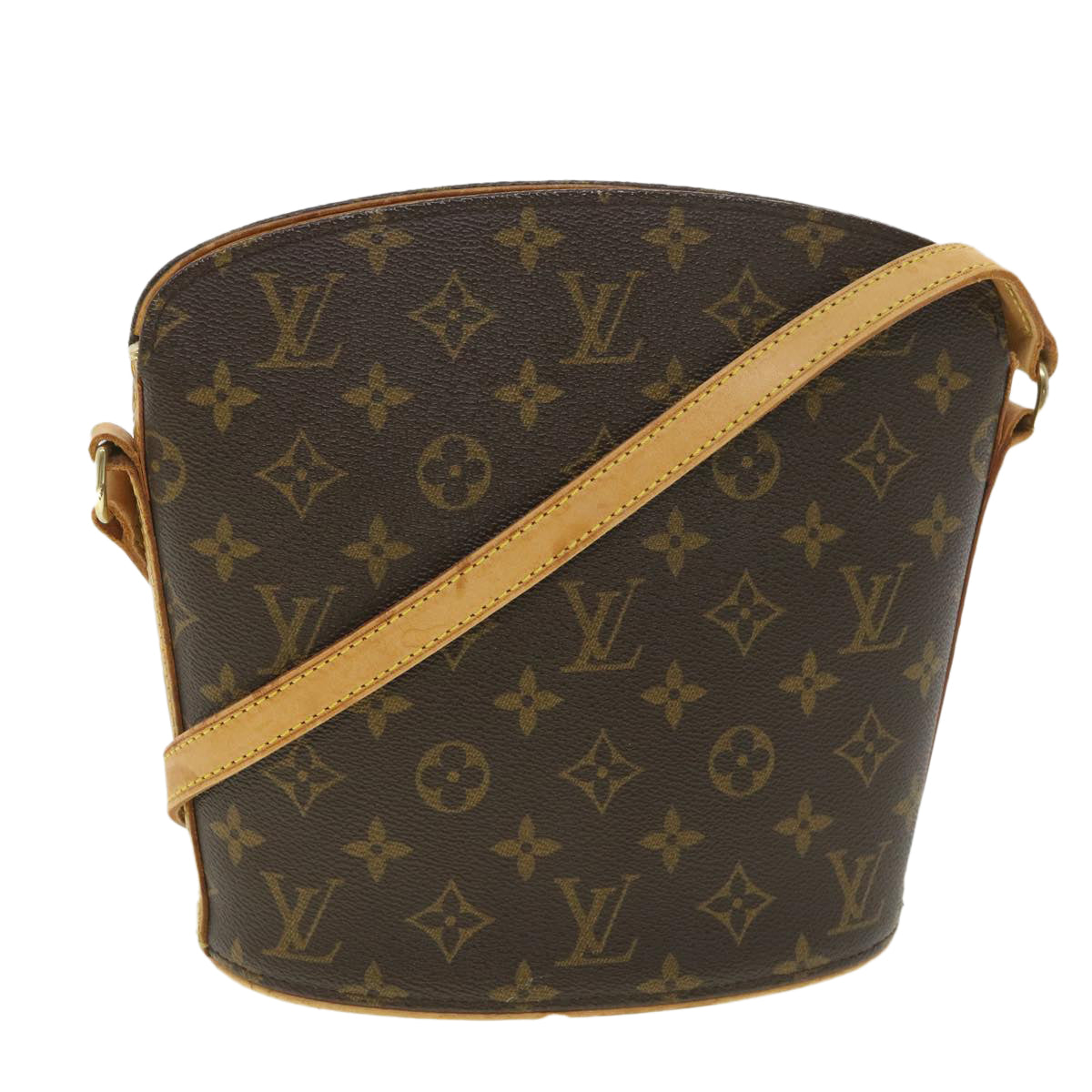 Louis Vuitton Brown Canvas Drouot shoulder bag