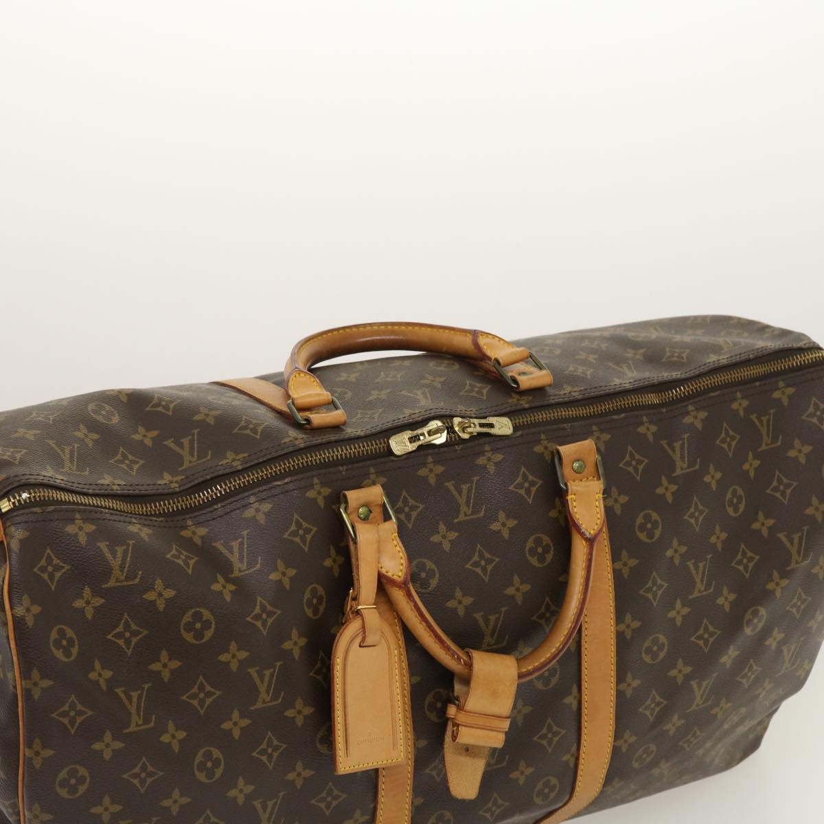 Louis Vuitton Brown Canvas Keepall 60 travel bag