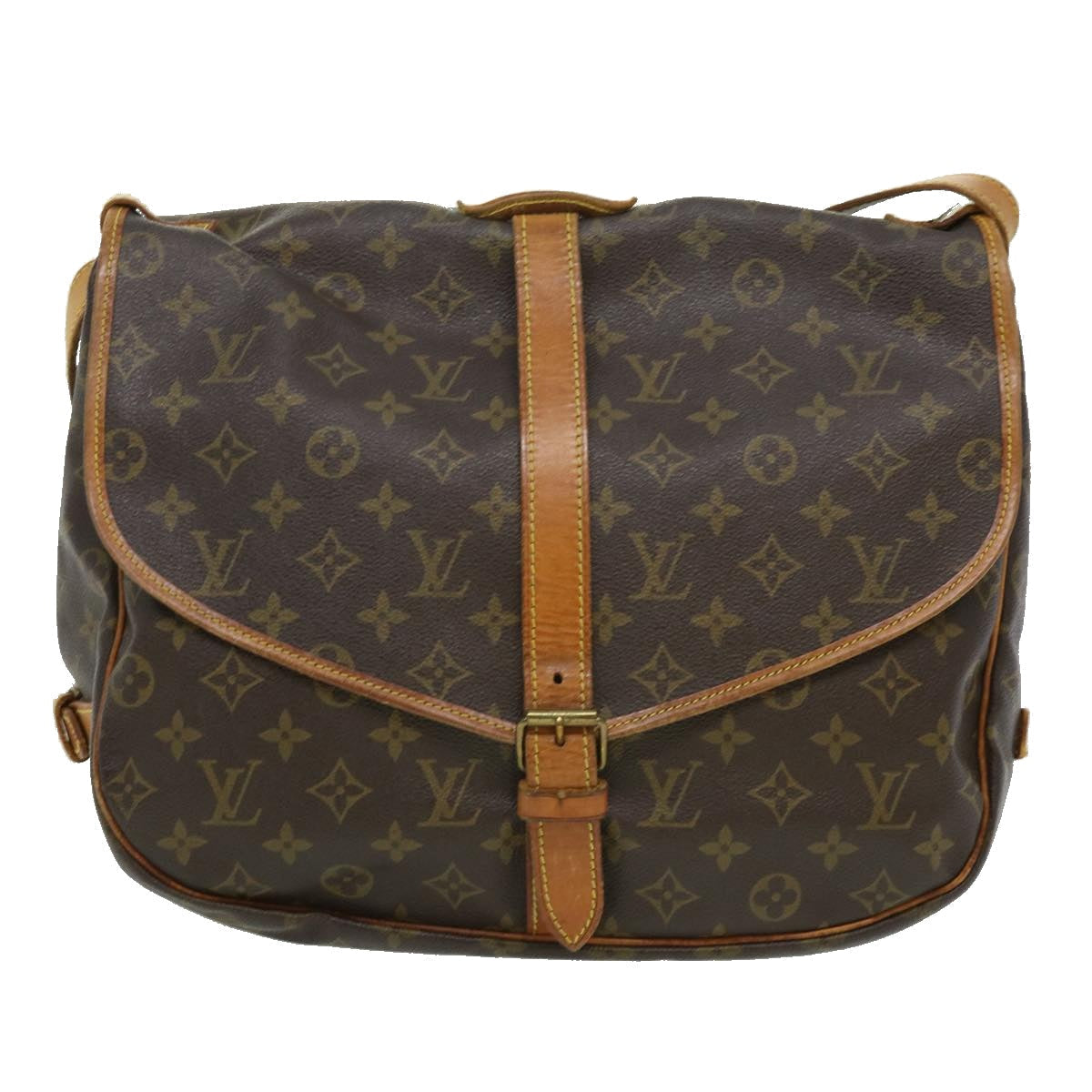 Louis Vuitton Brown Canvas Saumur 35 shoulder bag