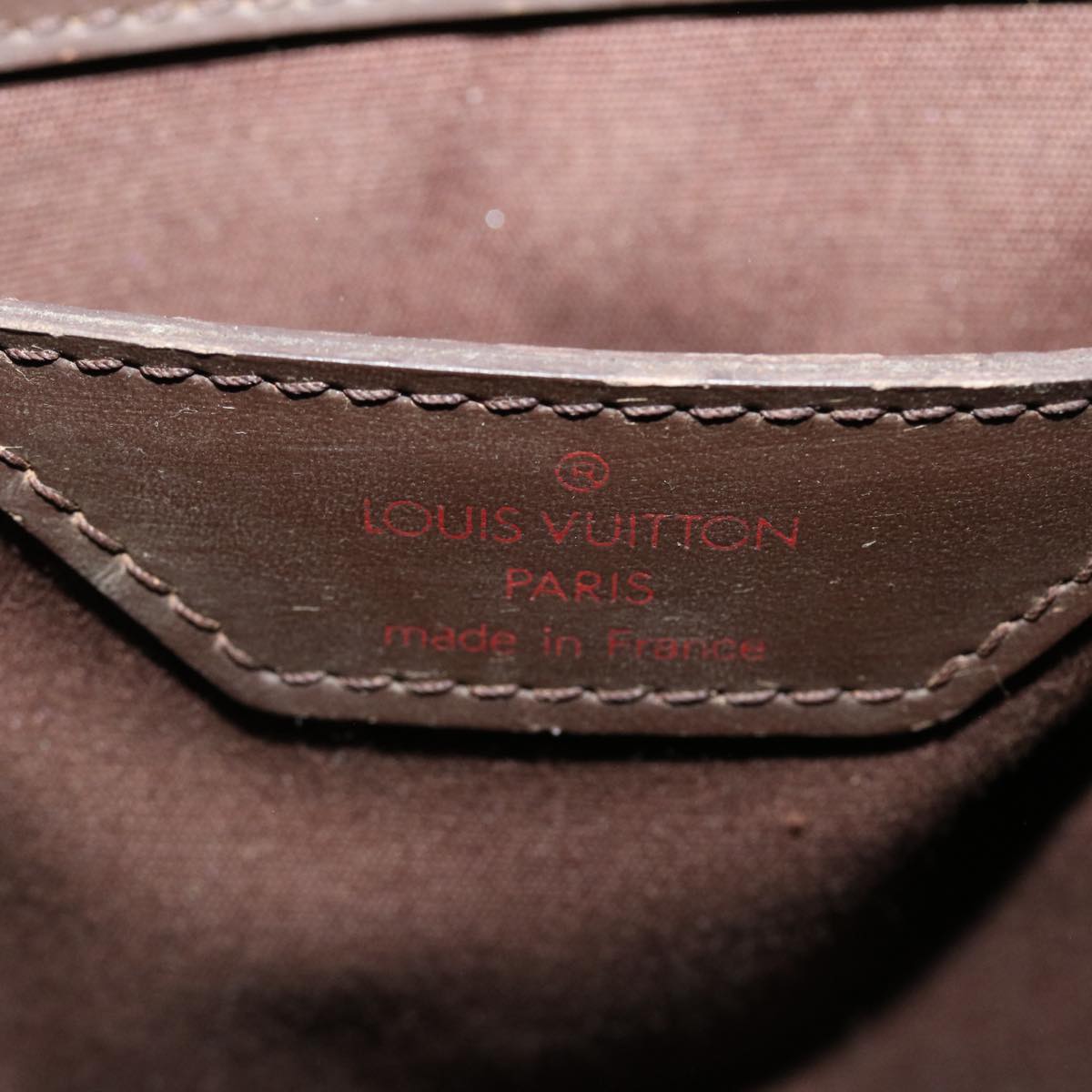 Louis Vuitton Brown Leather Sac plat handbag bag