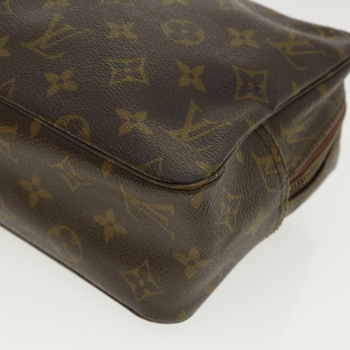 Louis Vuitton Brown Canvas Trousse de Toilette clutch bag