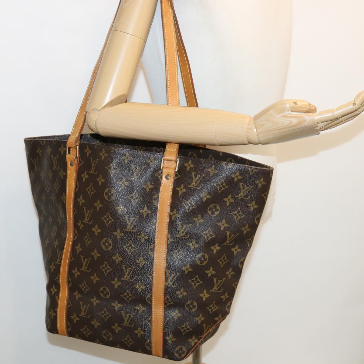 Louis Vuitton Brown Canvas SAC SHOPPING shoulder bag