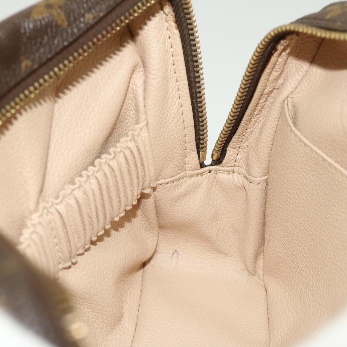 Louis Vuitton Brown Canvas Trousse de Toilette clutch bag