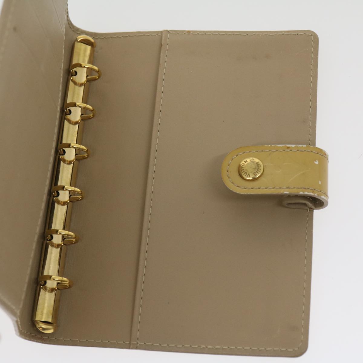 Louis Vuitton Beige Patent leather Agenda wallet accessories