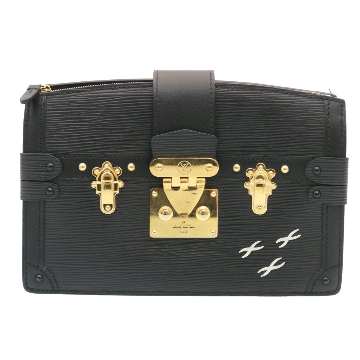 Louis Vuitton Black Leather Trunk shoulder bag