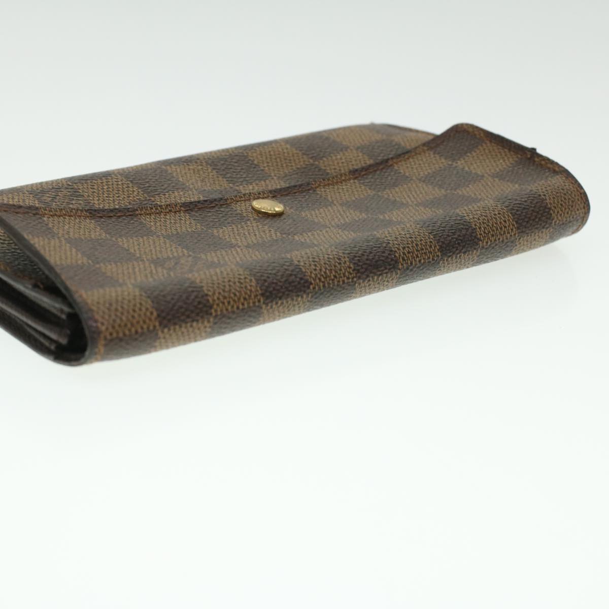 Louis Vuitton Brown Canvas Portefeuille Sarah wallet accessories