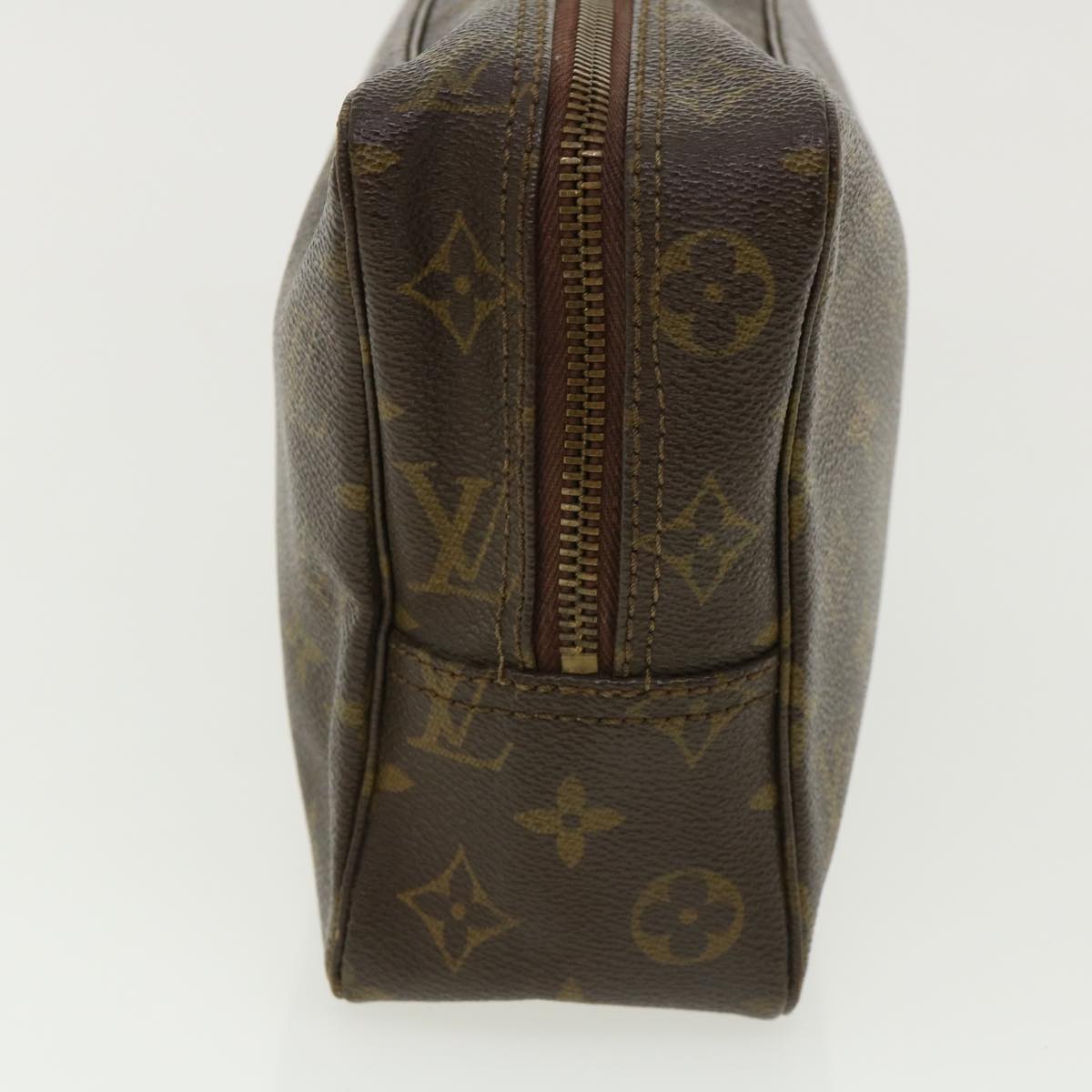 Louis Vuitton Brown Canvas Trousse de Toilette clutch bag