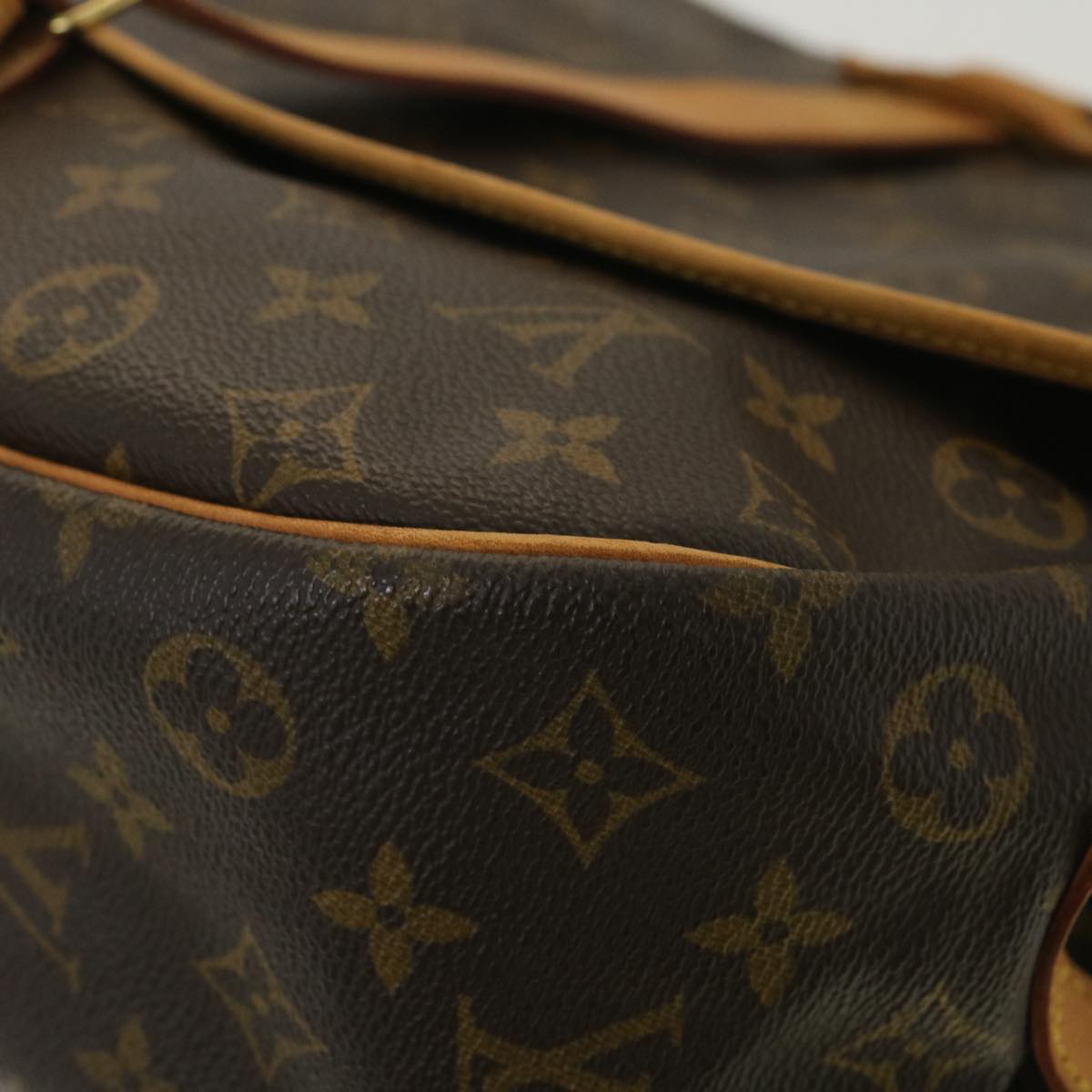 Louis Vuitton Brown Canvas Saumur shoulder bag
