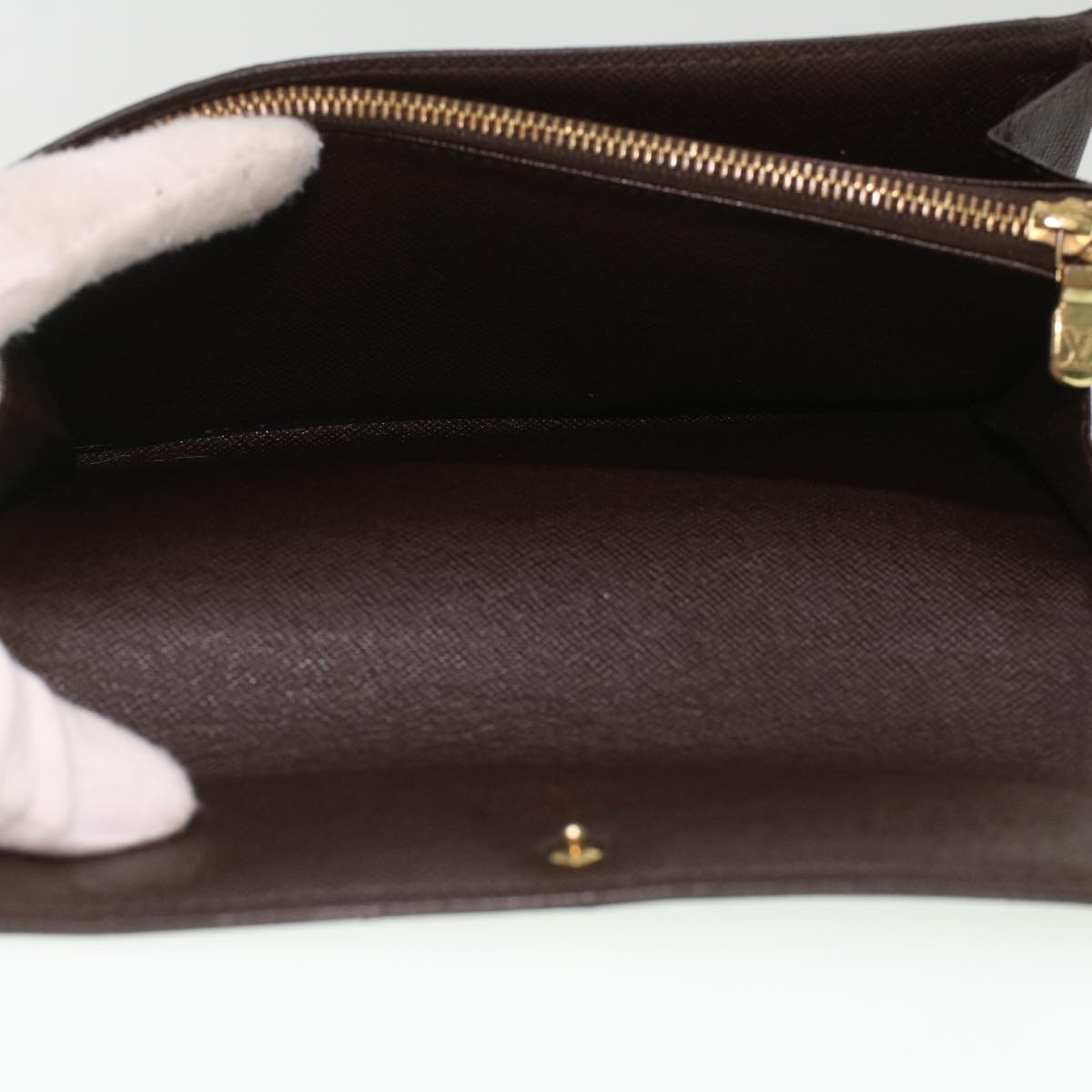 Louis Vuitton Brown Canvas Portefeuille Sarah wallet accessories