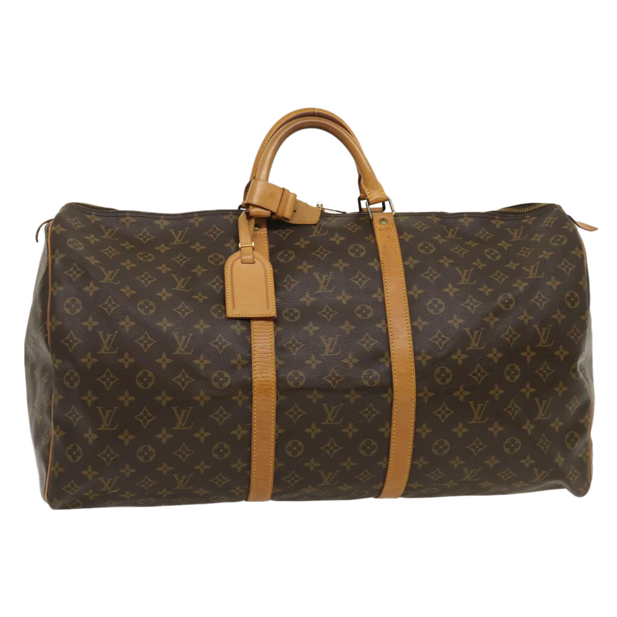 Louis Vuitton Brown Canvas Keepall 60 travel bag