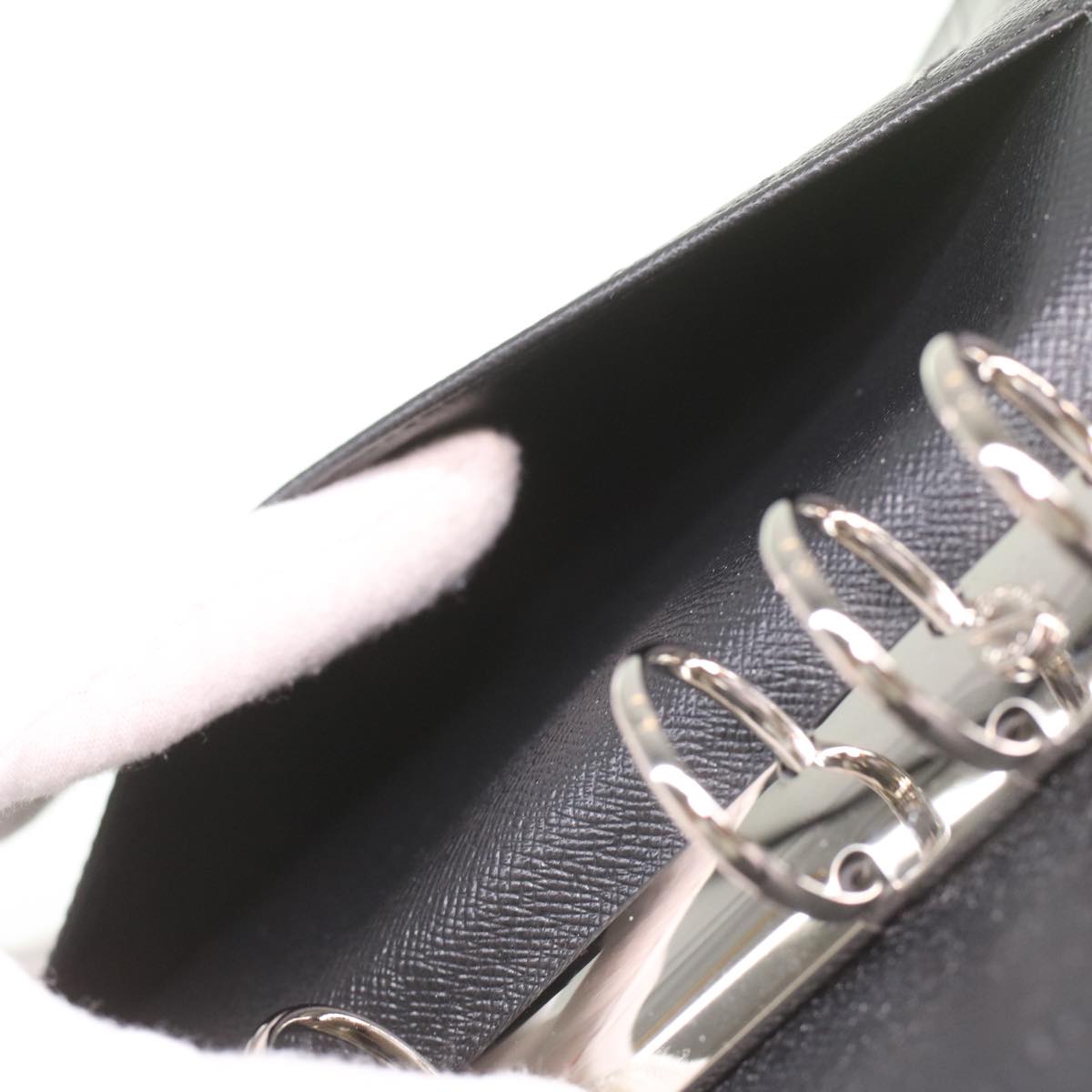 Louis Vuitton Black Leather Agenda cover wallet accessories