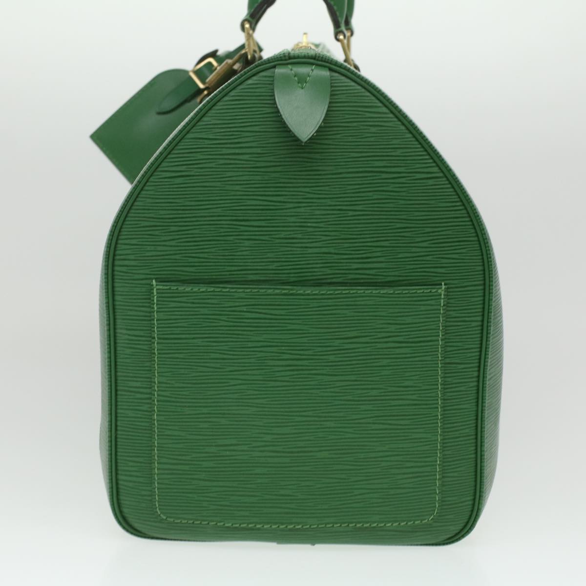 Louis Vuitton Green Leather Keepall 45 travel bag