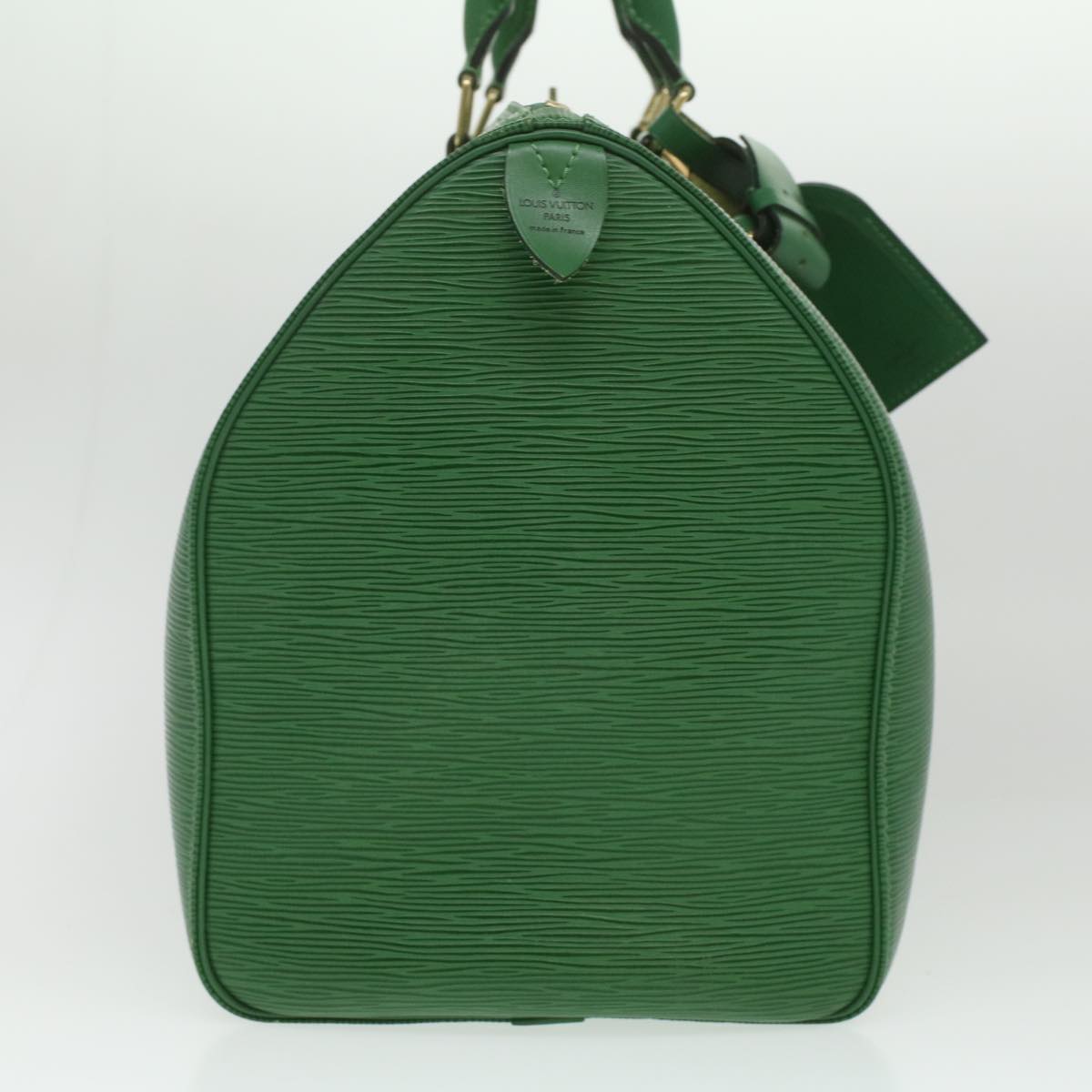 Louis Vuitton Green Leather Keepall 45 travel bag