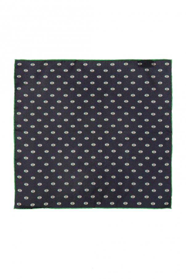 Gucci Interlocking GG Print Pocket Square in Midnight Blue