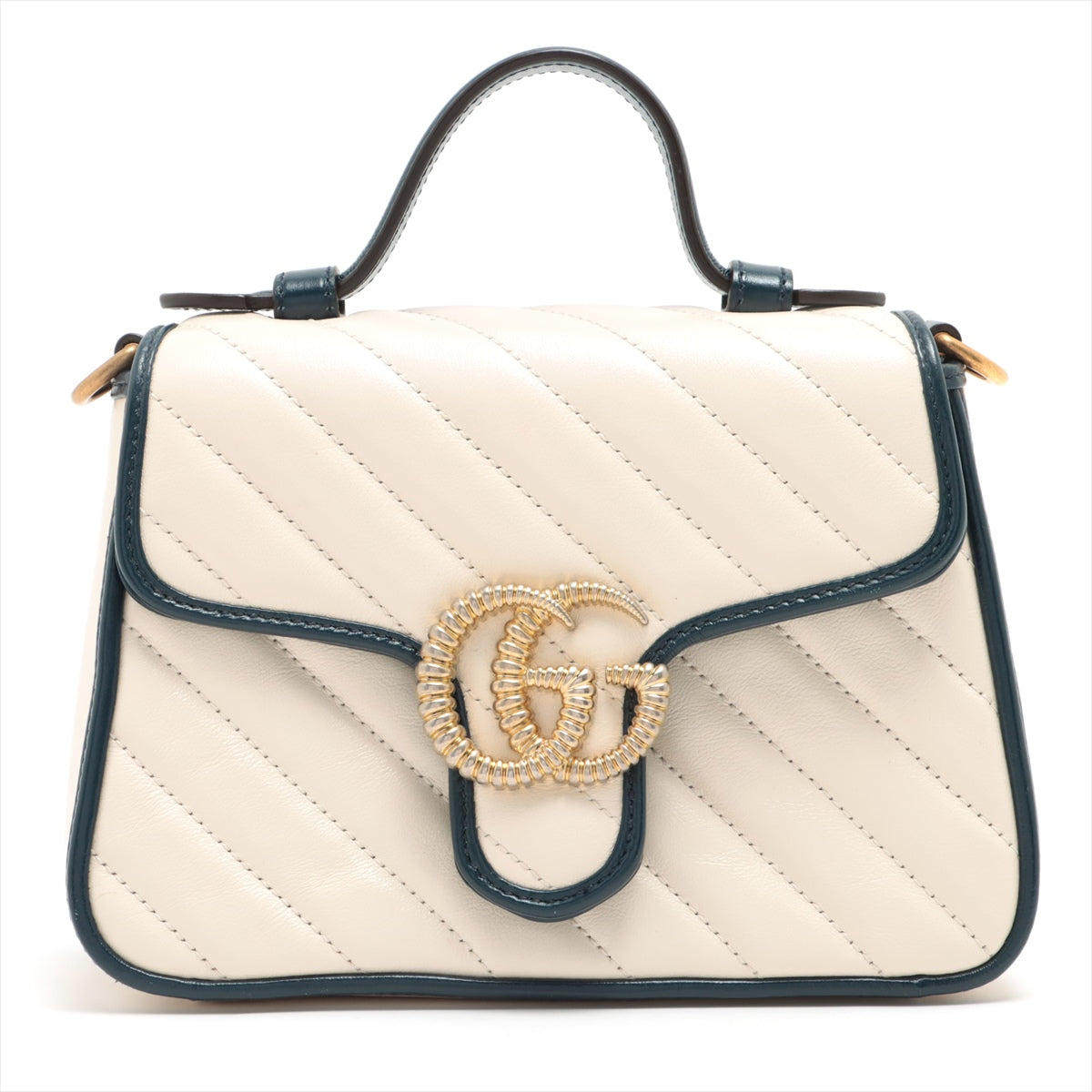 Gucci GG Marmont Leather Two - Way Handbag White