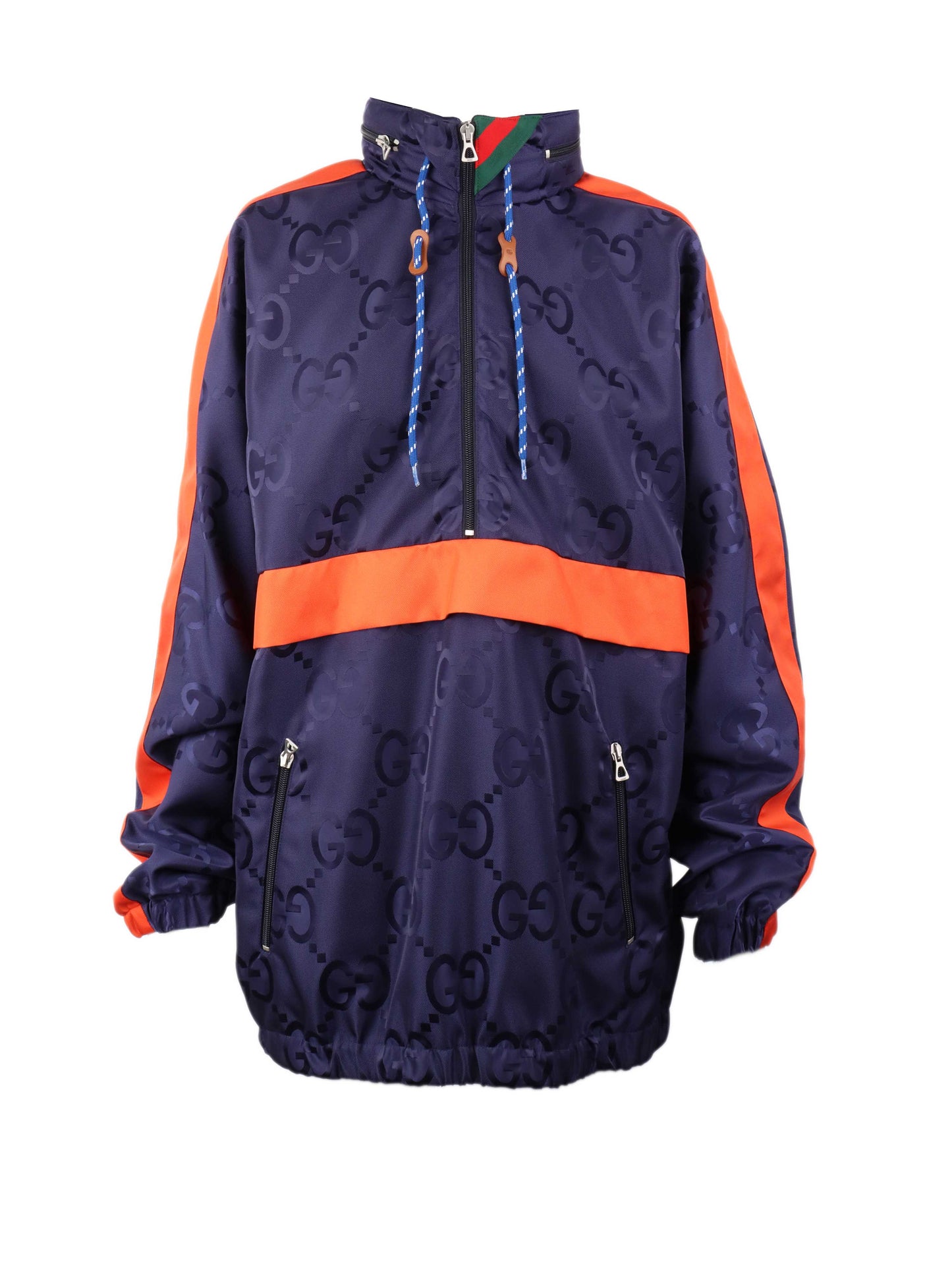 Gucci Blue & Orange Windbreaker.