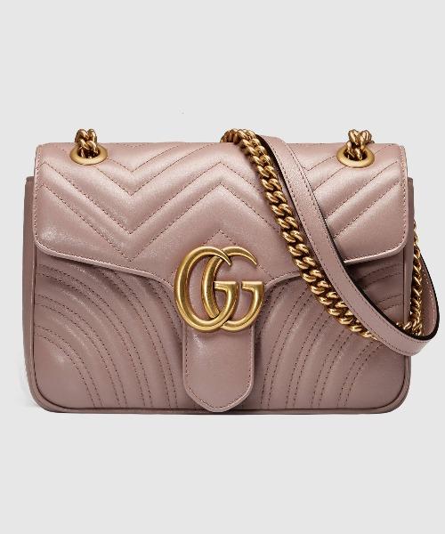 Gucci GG Marmont Small Shoulder Bag Dusty Pink