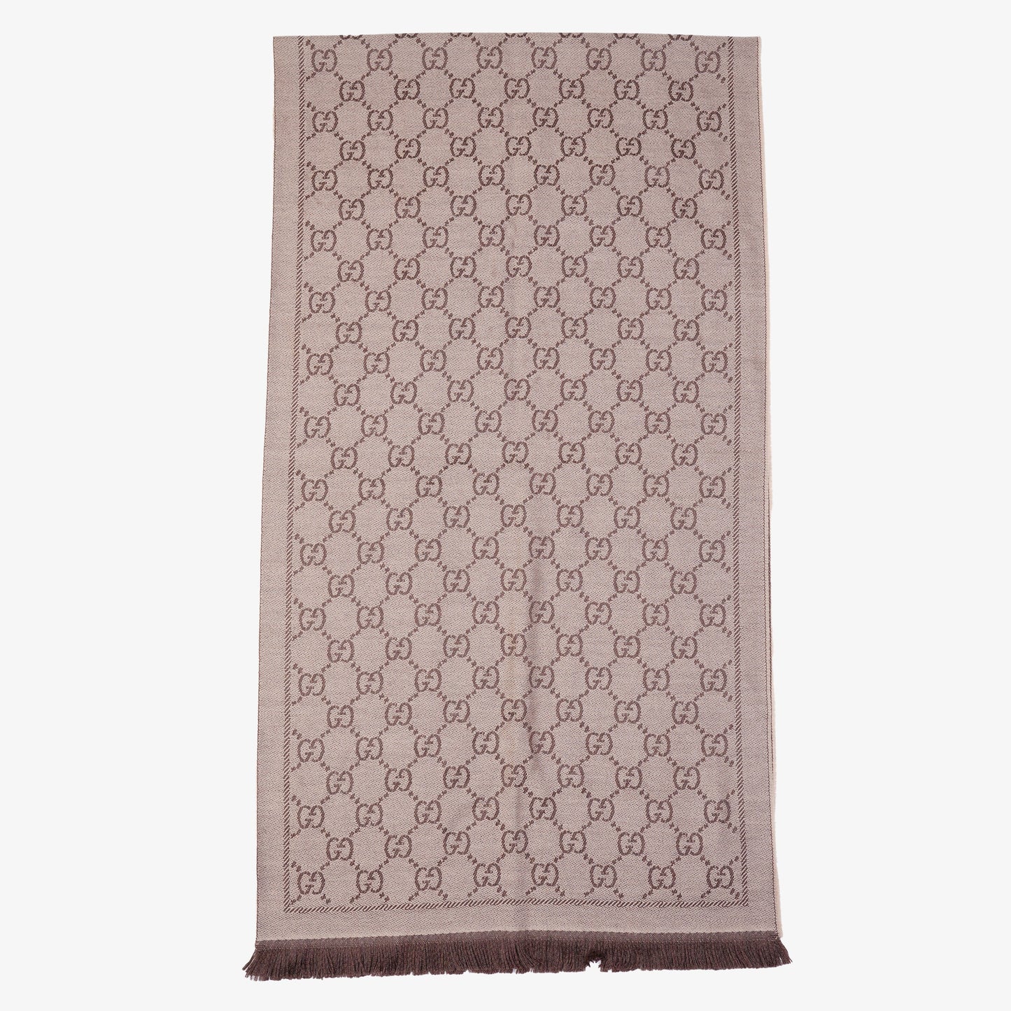 Gucci Womens GG Scarf Beige / Brown