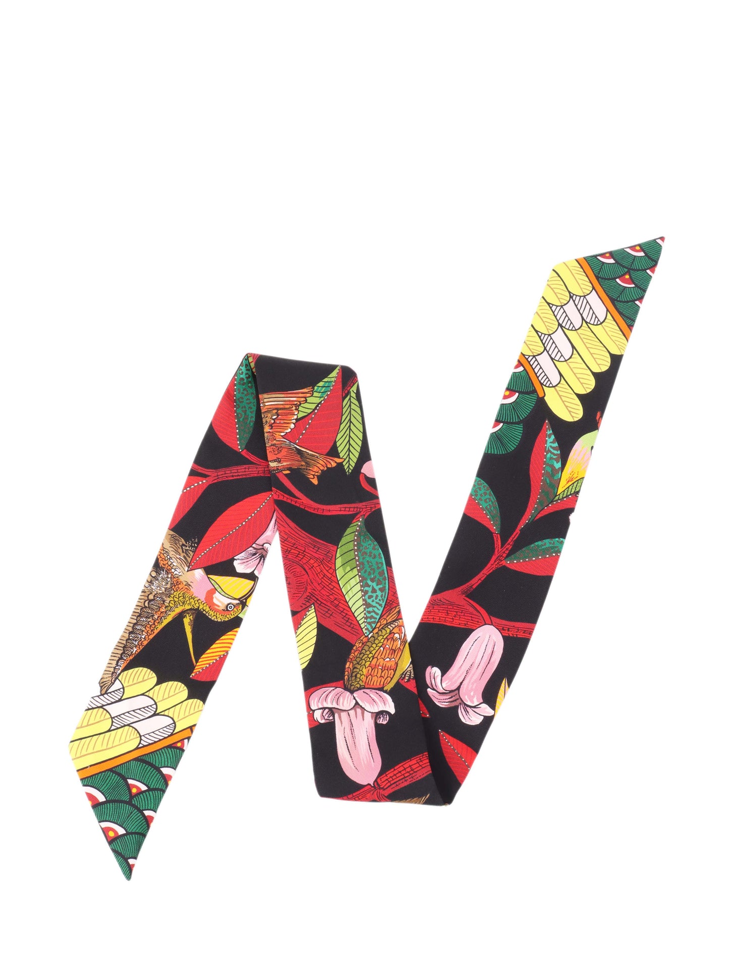 Hermes Floral Motif Twilly.