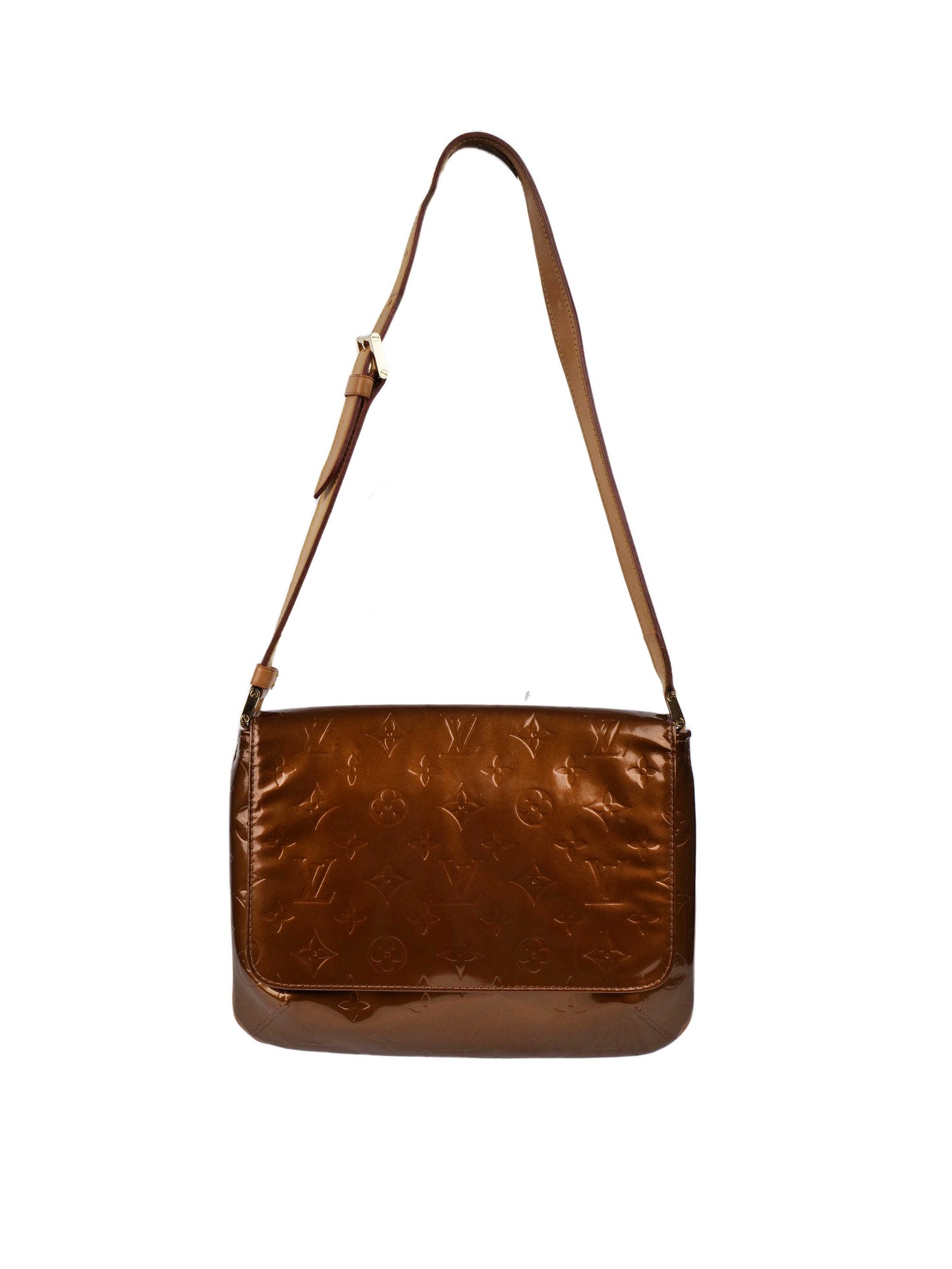 Louis Vuitton Bronze Vernis Patent Musette Salsa Bag.