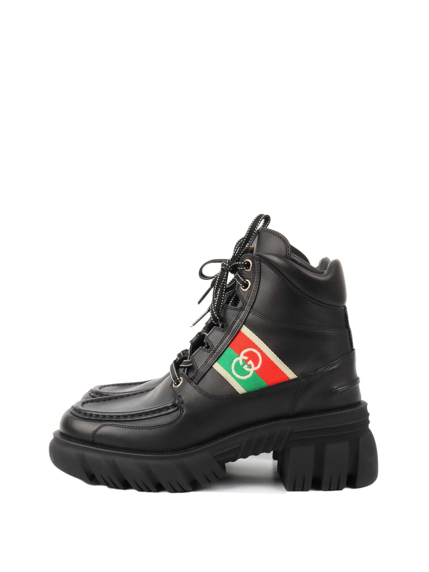 Gucci Black Interlocking GG Ankle Boots.
