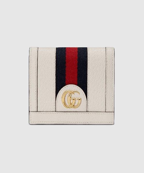 Gucci Ophidia Leather  Case Wallet White