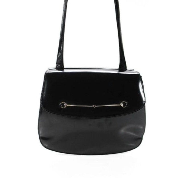 Gucci Horsebit Tom Ford Era Pursesdesigner Purses Black Glossy Patent Leather Satchel