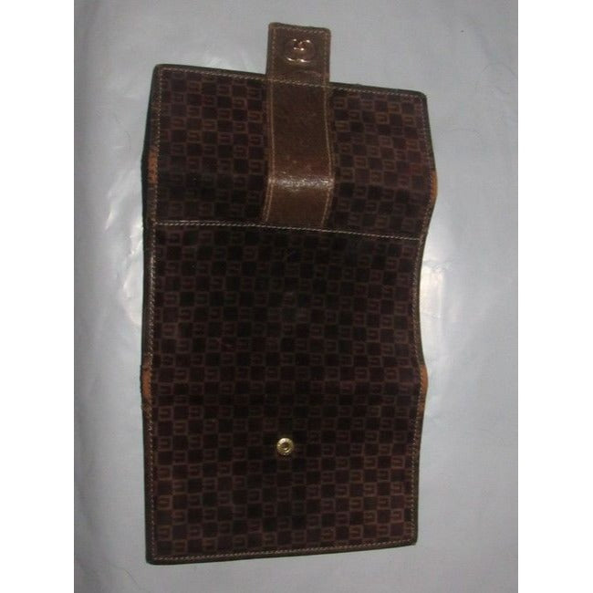 Gucci Brown Square G Logo Print Canvas Andor Leather Wallet