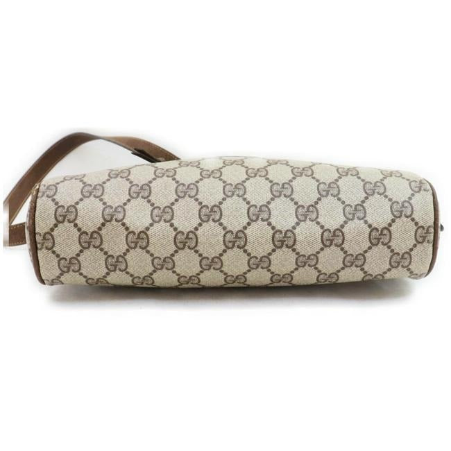 Gucci Gg Supreme Two Way Brown Guccissima Print Coated Canvas And Leather Shoulder Bag