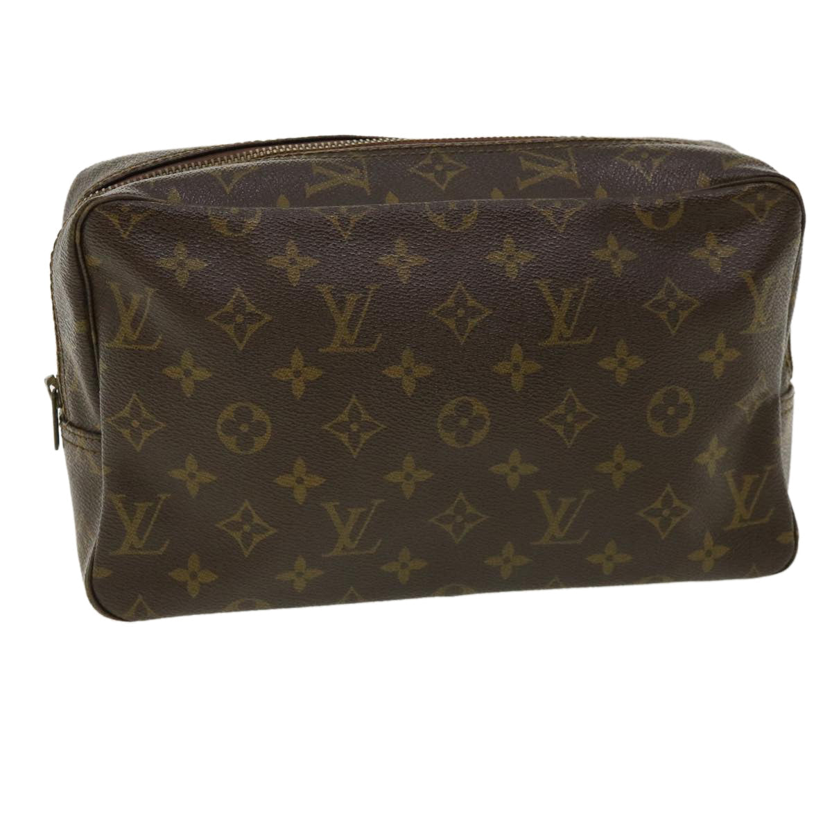 Louis Vuitton Brown Canvas Trousse de Toilette clutch bag