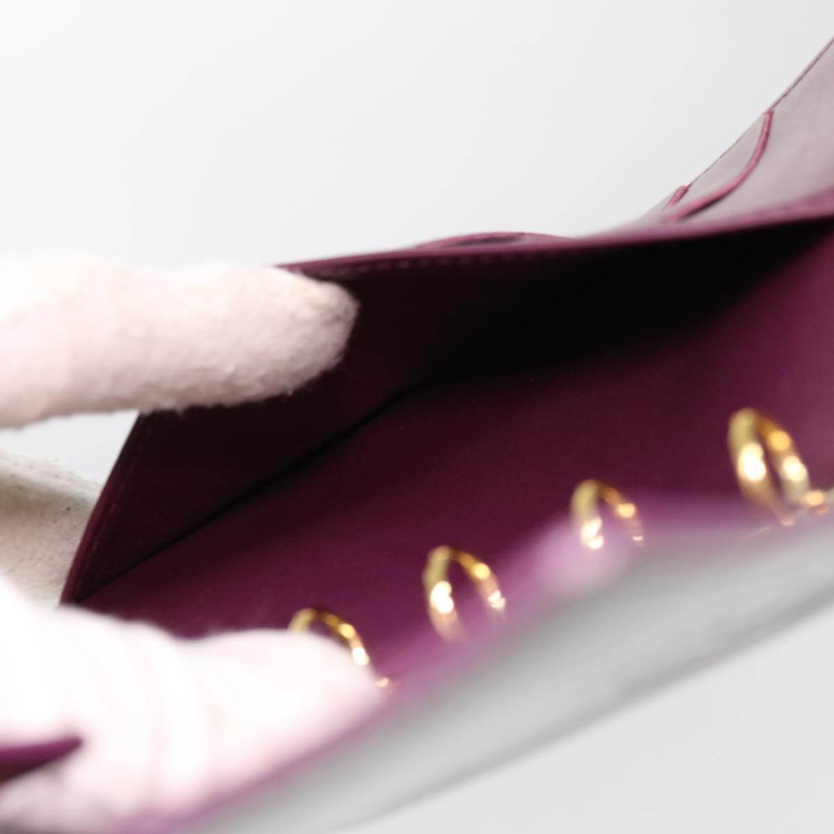 Louis Vuitton Bordeaux Patent leather Agenda cover wallet accessories