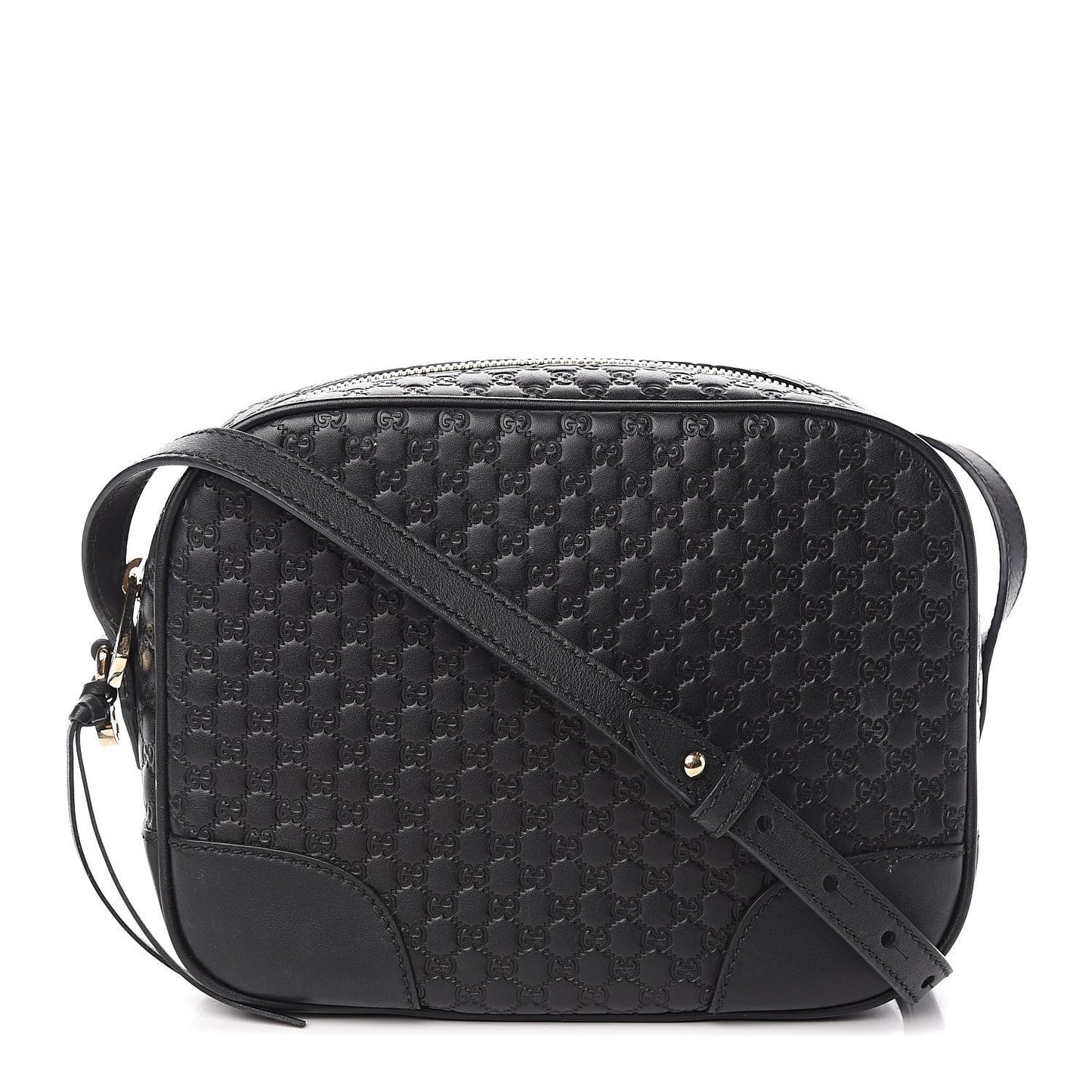 Gucci GG Microguccissima Leather Bree Camera Bag in Black