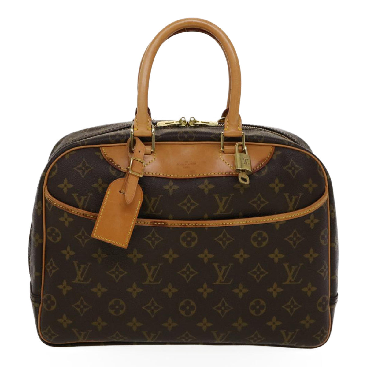 Louis Vuitton Brown Canvas Deauville handbag bag