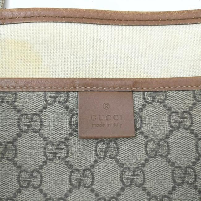Gucci Gg Supreme Bag Guccissima Ccleather Brown G Printredgreen Coated Canvasleather Tote