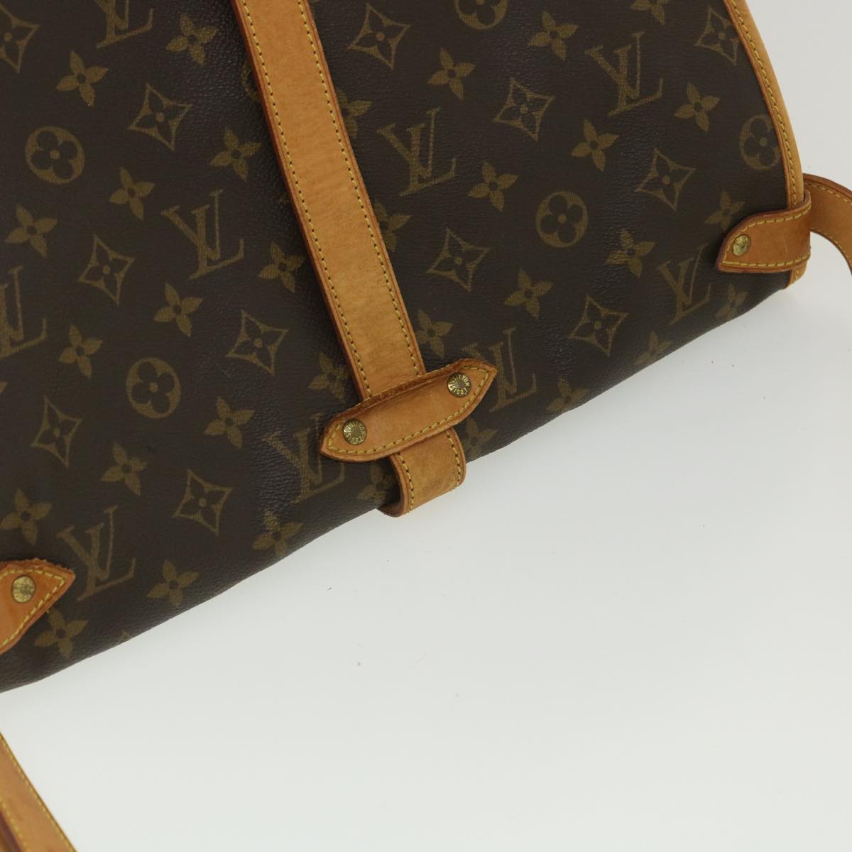 Louis Vuitton Brown Canvas Saumur shoulder bag