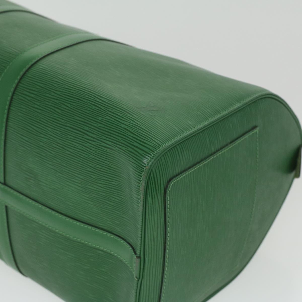 Louis Vuitton Green Leather Keepall 45 travel bag