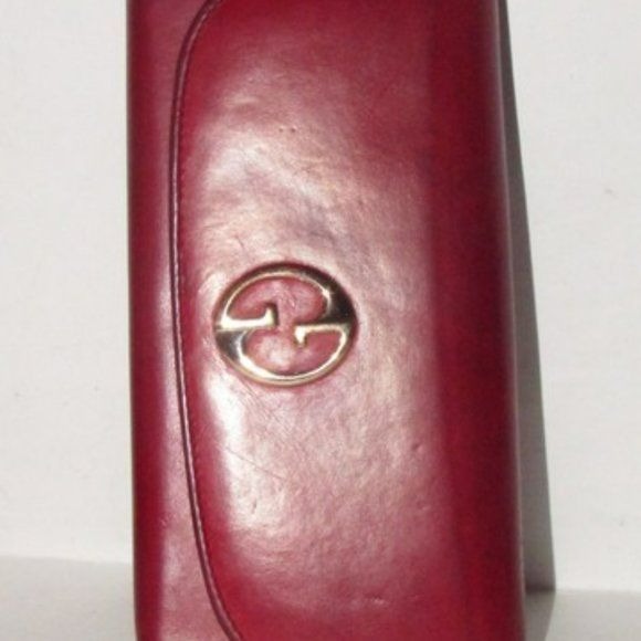 Gucci Supple Dark Red GG Leather XL Checkbook