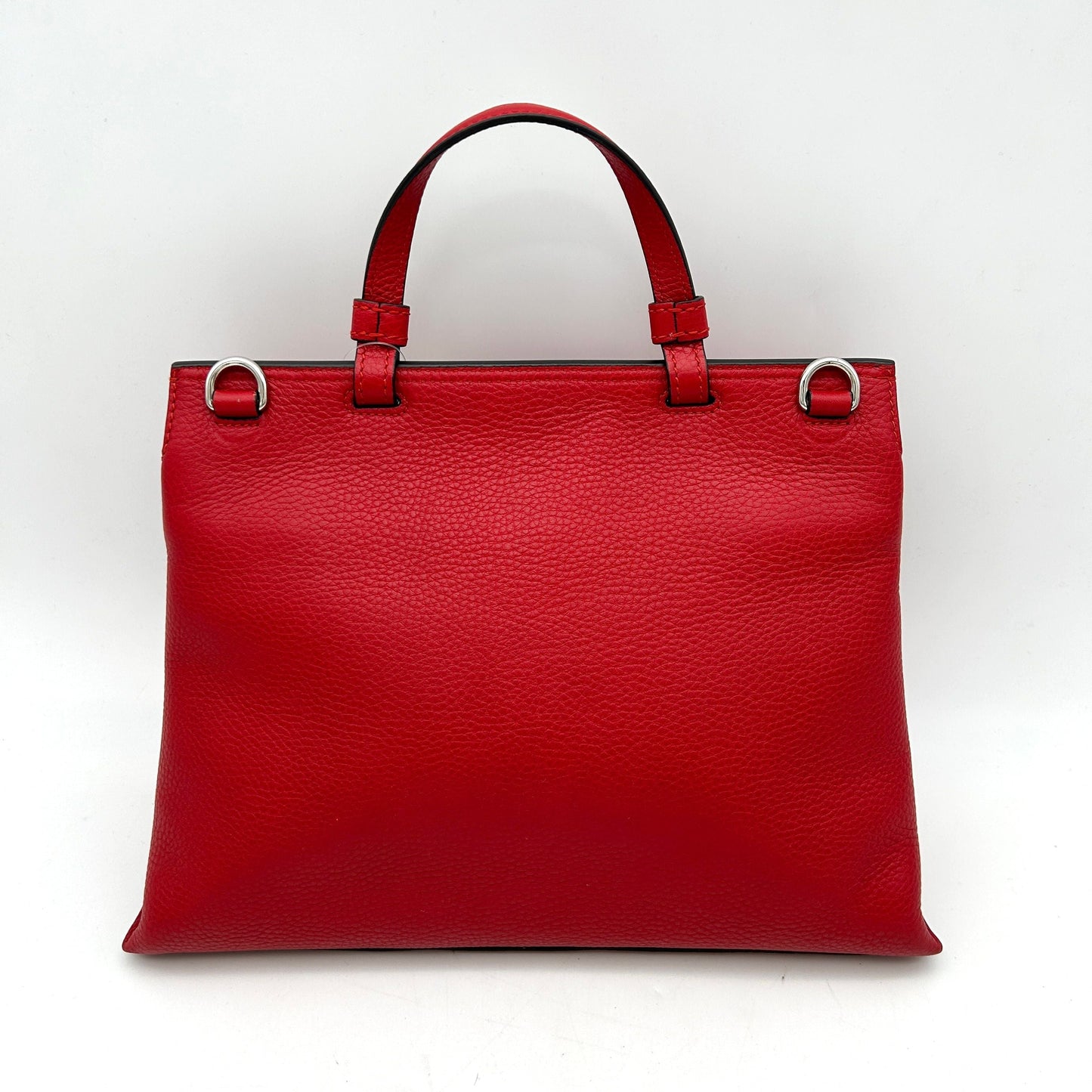GUCCI Cellarius Calfskin Small Bamboo Daily Top Handle Bag Hibiscus Red gu9955vd