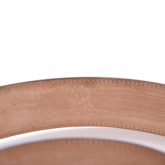 Gucci Interlocking GG Leather Belt In Mystic White