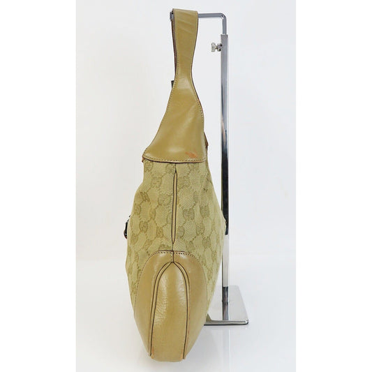 Gucci yellow and metallic leather Tom Ford Jackie Hobo with a camel Guccissima print