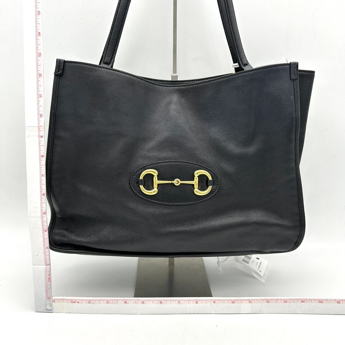 Gucci 1955 Horsebit Horsebit 19 Medium - Black Totes, Handbags LA39077